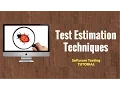 Test Estimation Techniques Software Testing Tutorial 20