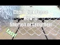 Chain Link Fence - How to Shorten or Lengthen