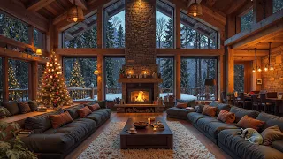 Cozy Christmas Ambience Smooth Jazz Fireplace Crackle For Warm Holiday Relaxation 