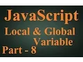 Beginner JavaScript Tutorial 8 - Using Local and Global Variable Hindi