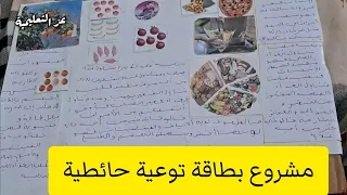 مشروع في اللغة العربية للسنة الخامسة ابتدائي مشروع الغذاء الصحي والغير صحي بطاقة توعوية سنة خامسة 
