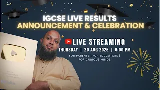 🎉 IGCSE LIVE Results Announcement & Celebration (May/June 2026 Results)