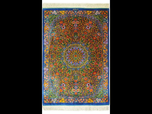 Aruvar Workshop Dome Pattern (Mosque Ceiling Radiation) Multicolor x Royal Blue 61x92cm (ID16013)