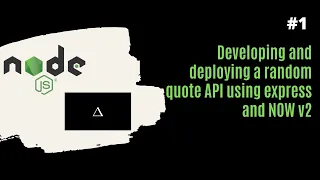 Developing and deploying a random quote API using express from scratch under 9 minutes