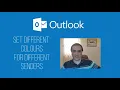 Color coding emails based on sender in Outlook