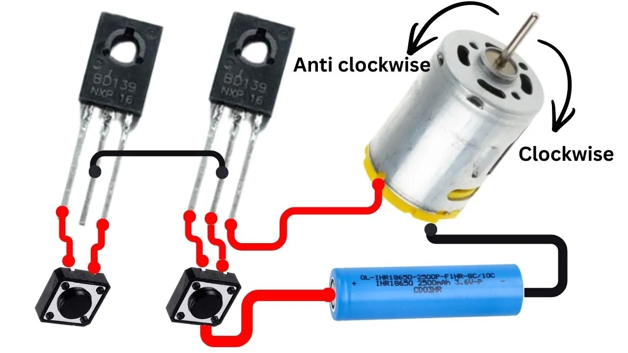 Bi-Directional DC Motor Control Circuit - H Bridge