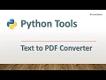 Python tools Simple Text to PDF Converter