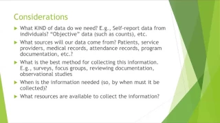 Program Evaluation Overview