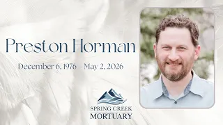 Preston Horman Funeral Service