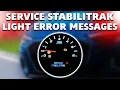 How to Fix Service StabiliTrak Light Error Messages