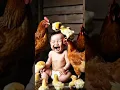 Download Lagu Anak bayi bermain bersama anak ayam #funny #baby #babyanimals #cutebaby #comedy #cute #bayilucu