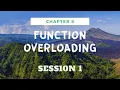 CHAPTER 8 S1 INTRODUCTION TO FUNCTION OVERLOADING FUNCTION OVERLOADING