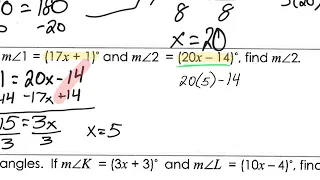 Angle Relationships HW