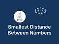 smallest distance between numbers in java