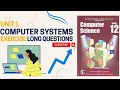 Computer Class 12 Unit 1 Computer Systems Exercise Long Questions New Book 2025 Federal Board