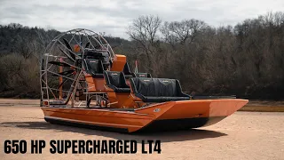 AeroWake Tunnel Hull Airboat w Supercharged LT4 Counter Rotator - Orangesicle