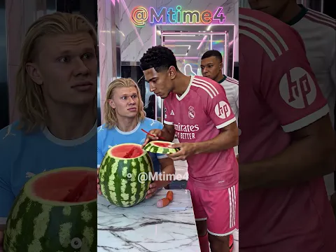 Haaland Was Hiding More Than Mbappé Expected 👀🍉 #parody #football #haaland