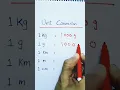 Download Lagu Unit Conversion | Conversion of Unit | How to Convert Units ( km, m, kg, g, cm, mm ) #shorts #units