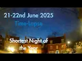 21-22 June 2025 Time-Lapse - Shortest Night of the Year Looking North