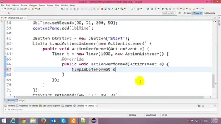 Timer in Java Swing Application 720p 10fps H264 192kbit AAC