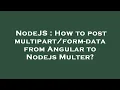 NodeJS How to post - data from Angular to Nodejs Multer
