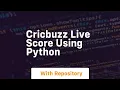 Cricbuzz live score using python