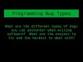 Bug Types in Programming