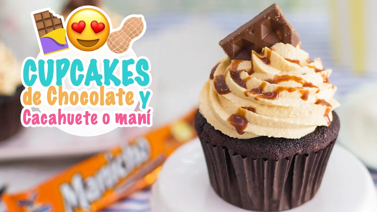 Cupcakes de chocolate y cacahuete o man   Manicho   Quiero Cupcakes!