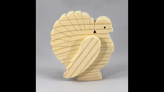 Handmade Wooden Turkey Cutout 3D Layered