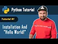 Python Tutorial - 1 Python Tutorial For Beginners In Hindi Hello World in Python