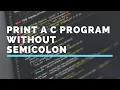 Print Hello World without semicolon in GeeksPort