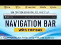 Navigation Bar with Top Bar Responsive in HTML CSS Bootstrap Part 3