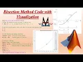 Bisection Method MATLAB Code with Plot Numerical Methods Tutorial