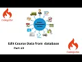 Edit Course Data from Database in School Management System Project Tutorial codeigniter