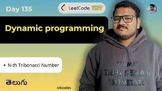 Leetcode 1137 N-th Tribonacci Number in Telugu DP Math Python DSA srkcodes