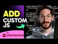 How to ADD CUSTOM JS in Elementor Step by Step