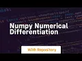 numpy numerical differentiation
