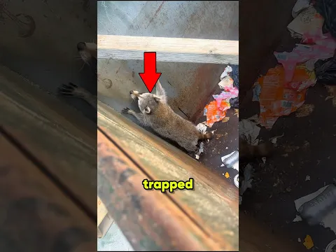 Man Tries to Help Trapped Raccoons 😱