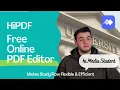 Free online pdf editor for media students HiPDF makes study flow flexible and efficient