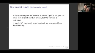 Peter Shor Quantum error correcting codes and fault tolerance