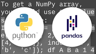 How do I convert a Pandas series or index to a NumPy array