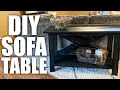DIY Farmhouse Sofa Table TV Stand with Build Plans