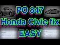 Honda Civic po 847 pressure switch B third clutch Green light flashing Easy fix