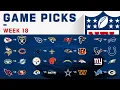NFL Week 18 Game Picks