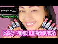 MAC LIPSTICKS maccosmetics - COMPARING SWATCHING ON 2 DIFFERENT SKIN TONES NEED A DUPE FOR FAUX