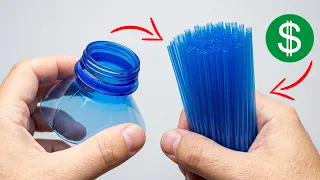 She Makes $50 a Day Recycling Plastic Bottles! How to Turn Them Into Tubes for a Profitable Business