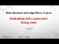 Evaluate infix expression using stack