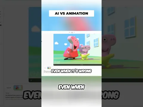 AI vs. Animation: Peppa Pig Edition #shorts