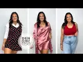 SHEIN CURVE VALENTINES DAY TRY ON HAUL DRESSES BODYSUITS LOUNGEWEAR