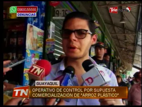 Operativo de control por supuesta comercialización de arroz plástico
